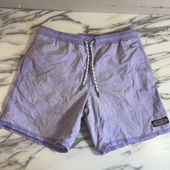 Vineyard Vines Island Swim Trunks Mens M Quick Dry Nylon Drawstring Pockets 7” - Picture 1 of 4